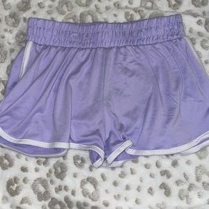 Lavender colored shorts